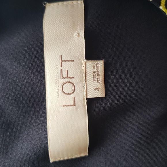 LOFT Animal Print Mini Dress 4 Black Blue Green Pleats Leopard Mobwife Office - Picture 13 of 16